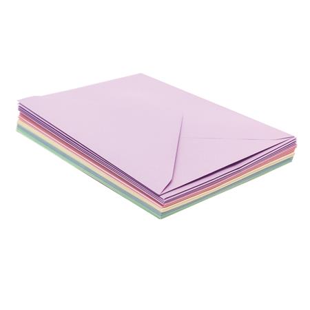 Boríték, C5, enyvezett, PUKKA PAD " Pastel", vegyes színek